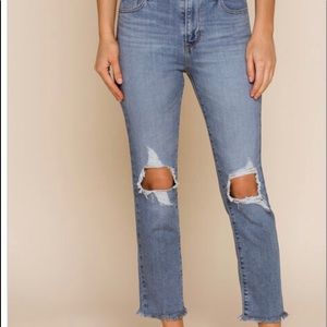 LEVI'S 724 High Rise Straight Distressed Jeans 31